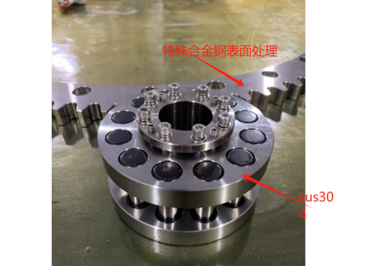 RGD齒圈齒輪是全SUS304不銹鋼材質(zhì)還是其他材質(zhì)？特殊合金鋼表面處理會生銹嗎？硬度多少？